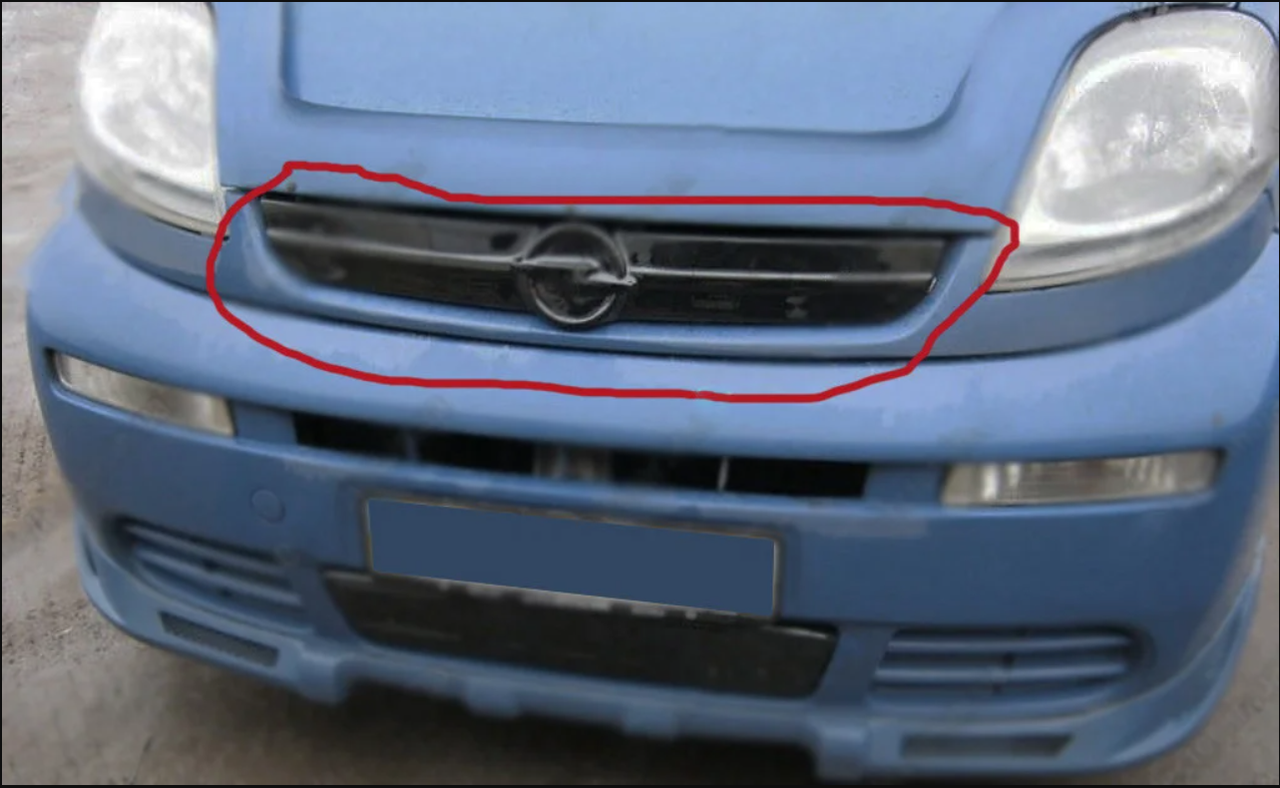 Зимова накладка Opel Vivaro 2001-2006 на решітку радіатора глянсова "FLY", фото 1