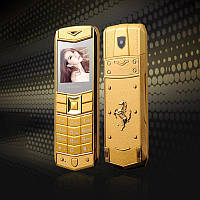 Стильний мобільний телефон H-Mobile A8 (Mafam A8) gold. Vertu design кнопковий телефон Верту