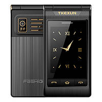 Мобільний телефон Tkexun G10-1 (Yeemi G10-1) 3G black розкладачка з великим екраном та батареєю