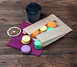 Пакет саше з прозорою вставкою 140*50*200 мм Паперовий пакет з вікном, упаковка 1000 шт, фото 3