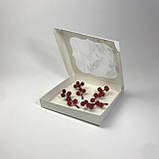 Коробка для пряника, 230*230*30 мм, з вікном, біла, фото 3