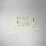 Коробка для пряника, 230*230*30 мм, з вікном, біла, фото 5