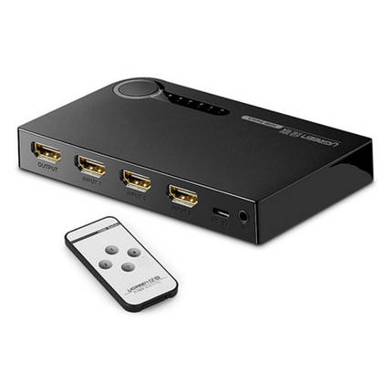 HDMI перемикач v1.4 Ugreen 40234 3 Вхід 1 Вихід 4K HD (Чорний), фото 2