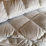 Ковдра Євро розмір 200*220 см тканини холлофайбер "ODA"  Біле стьобана ковдра, фото 3