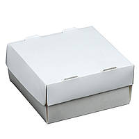 Одноразовая картонная упаковка для суши белая 100*100*50 (100 шт в упаковке) 010400073