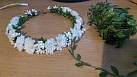 Белый веночек с цветами Нежный регулируемый ободок с цветами для женщин и девочек