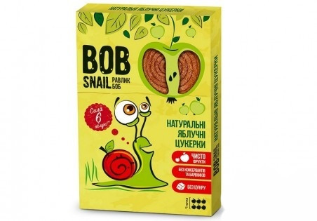 Натуральні цукерки Snail Bob (Равлик Боб), яблоко, 60 г
