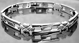 Браслет Аthena зі сталі. Родій. Довжина: 20,5 см. Ширина: 7 мм.