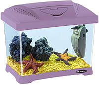 Пластиковый аквариум с фильтром и лампой на 21 литр Ferplast Capri Junior (Ферпласт Капри Джуниор) Фиолетовый