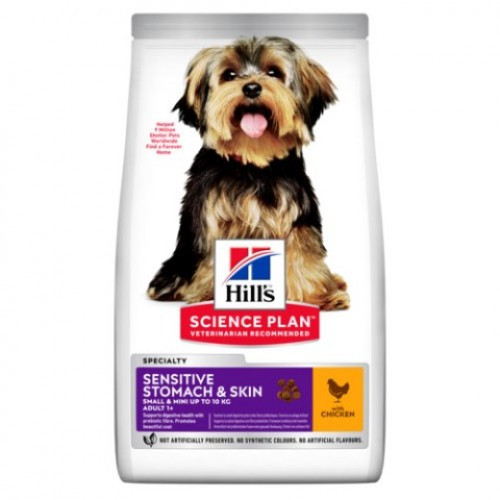 Сухий корм Hills Science Plan Canine Adult Sensitive Stomach&Skin Small&Mini з куркою для собак 1,5 кг