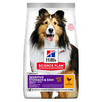 Сухий корм Hills Science Plan Canine Adult Sensitive Stomach&Skin Medium з куркою для собак 0,8 кг