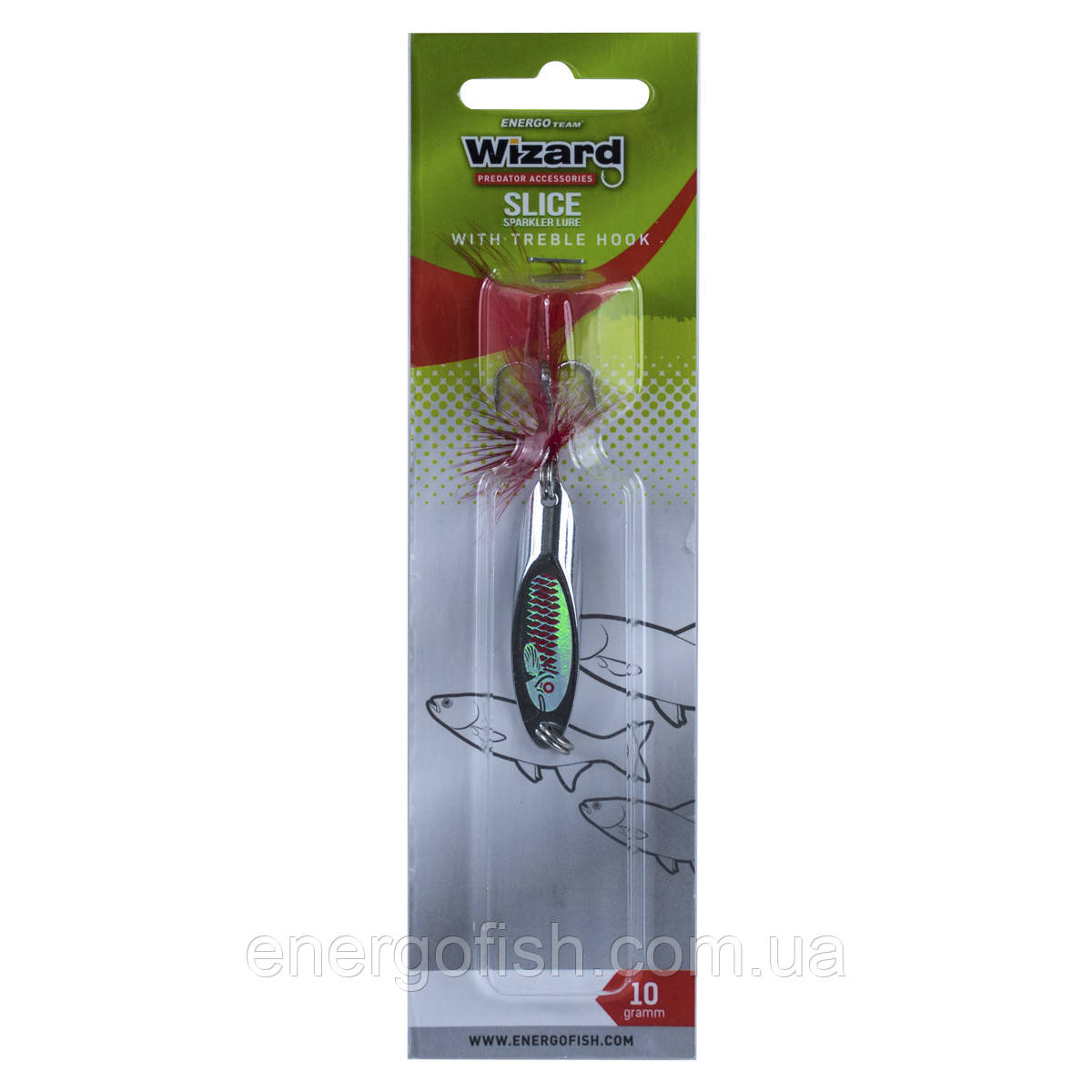 Блешня Wizard колебалка (Kastmaster) з мушкою 20g Red