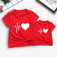 Парна футболка Family Look. Мама та дочка "Кардіограма серце" Push IT
