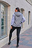 Жіноча утеплена куртка на синтепоні + трикотаж трехнитка з начосом, розміри 44-54, фото 3