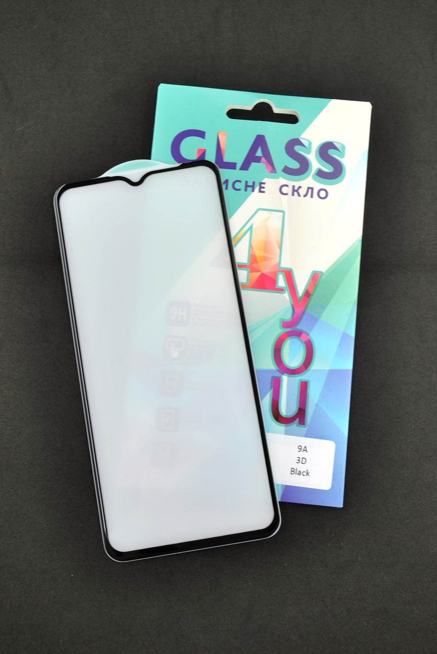 Захисне скло Samsung A02/A022 3D/6D Black 4you