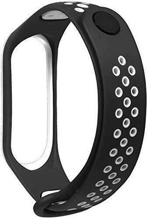 Ремінець для Xiaomi Mi Band 3/4 black/white Nike, фото 2