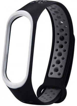 Ремінець для Xiaomi Mi Band 3/4 Black-Gray Nike, фото 2