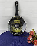 Сковорода з антипригарним мармуровим покриттям 20 см Edenberg EB-4107 Сковорода з литого алюмінію для всіх плит, фото 2