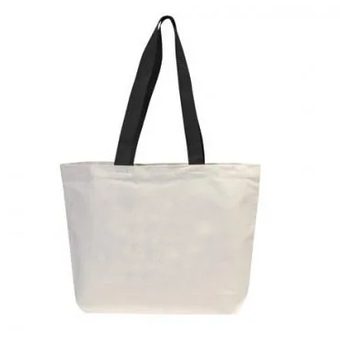 Еко сумка для сублімації 42х12х35 см. трапеція з чорною ручкою