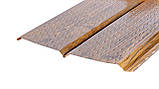 Софіт металевий для підшивки даху золотий дуб Зд, панельна дошка глада / перферована, фото 3