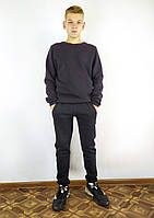 Зимовий чоловічий світшот у чорному кольорі на флісі  S,M,L,XL,XXL