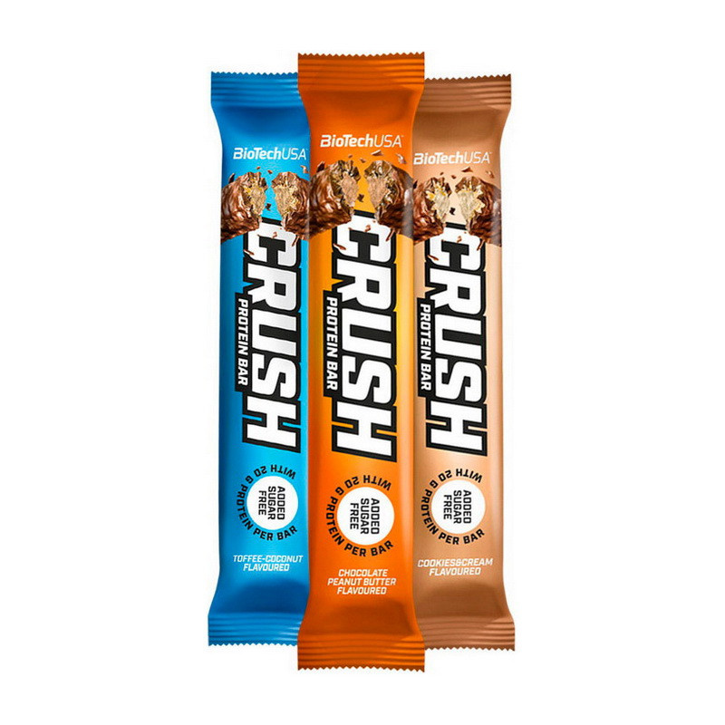 Протеїновий батончик цукру BioTech Crush protein bar (64 g) шоколад