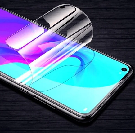 Гідрогелева захисна плівка на HUAWEI Honor Play 4 на весь екран прозора, фото 1