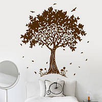 Интерьерная виниловая наклейка на стену Дерево гармонии и мира (красивое дерево, семейное дерево)