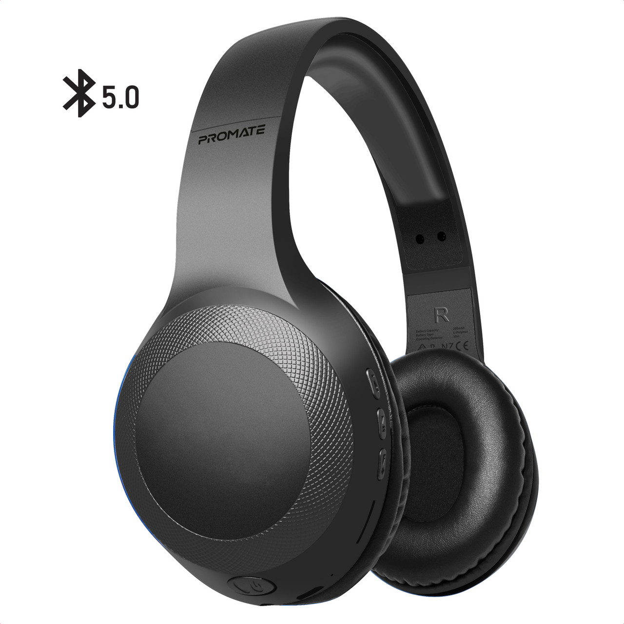 Накладні Bluetooth навушники Promate LaBoca Bluetooth 5 Black (laboca.black), фото 1