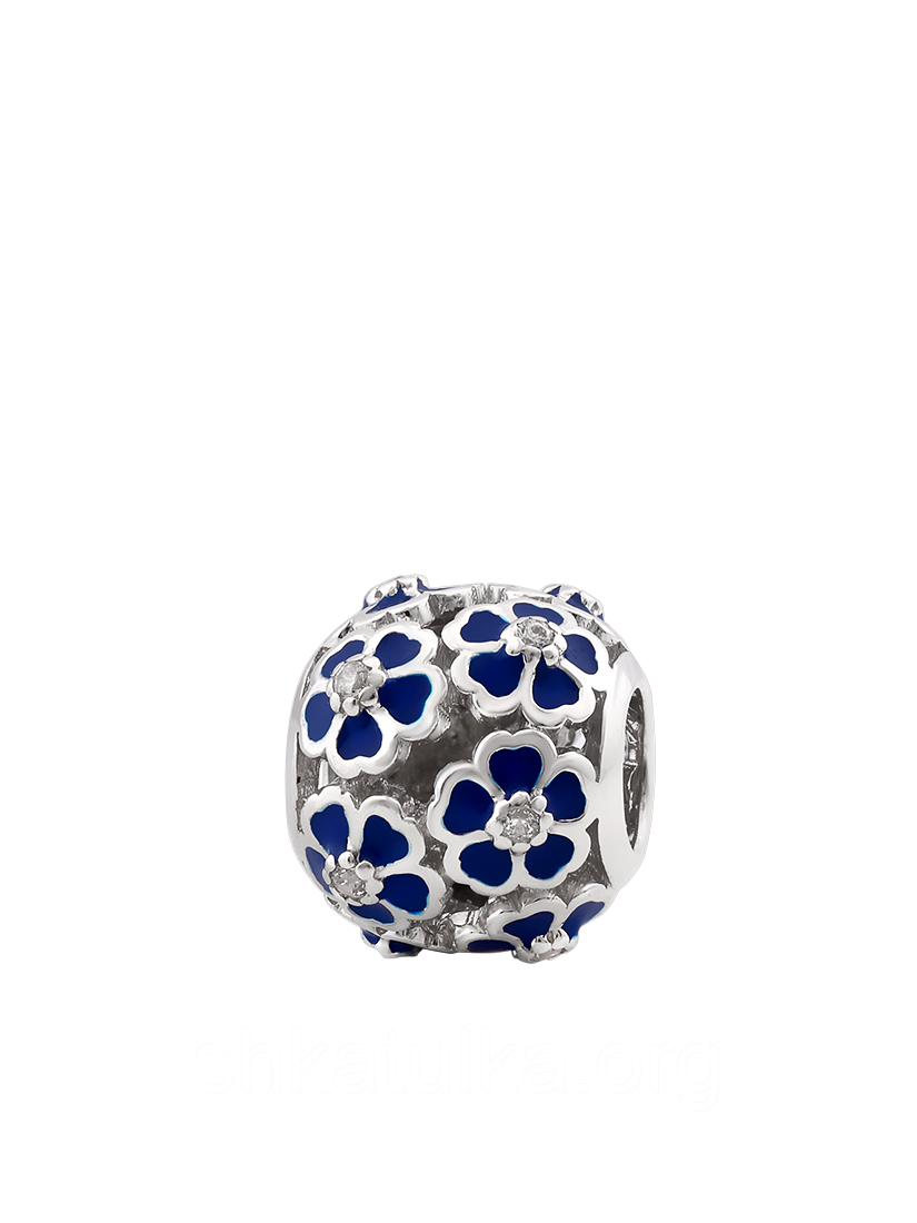 Срібний підвіс намистина з емаллю