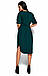 Вільне класичне плаття на резинці, зелене, фото 5