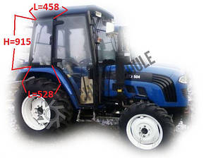 Скло бічне праве (нов) ДТЗ 504 (h-915, L458x528)