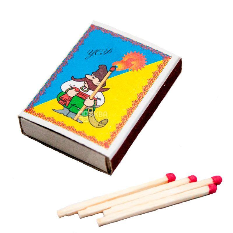 Сірники побутові, 38 шт., 1 коробок