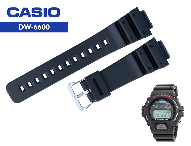 Ремінці Casio G-Shock DW-6600 / DW-5900 Black Original, фото 1