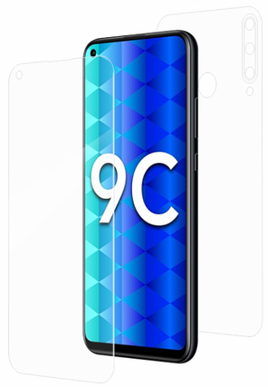 Гідрогелева захисна плівка на HUAWEI Honor 9C на весь екран прозора, фото 1