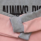 Худі для дівчинки SmileTime Fashion, рожева з сірим, фото 3