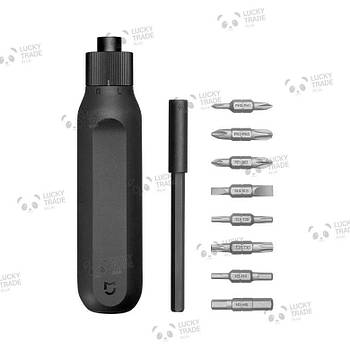 Викрутка з битами Xiaomi MiJia Wiha Ratchet Screwdriver Set 16 в 1 Чорний (MJJLLSD002QW DZN4017CN)