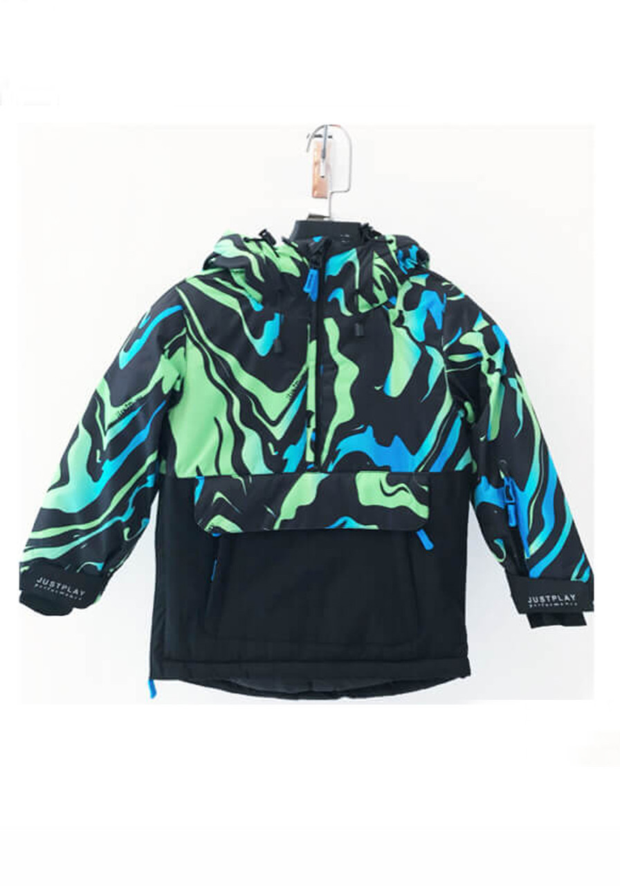 Куртка лижна дитяча Just Play чорний — змішаний (B5002-blackGreen) — 104, фото 1
