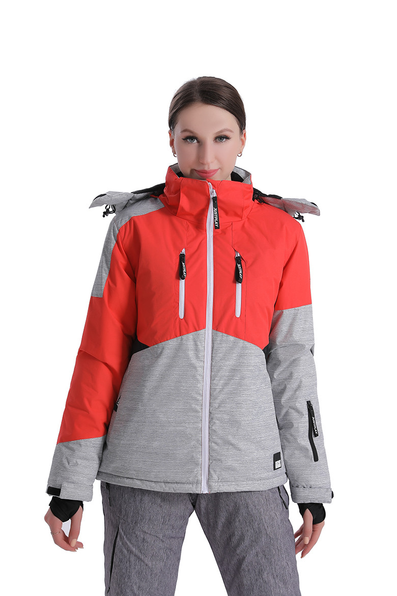 Куртка лижна жіноча Just Play жовтогарячий / сірий (B2392-orange) — XXL, фото 1