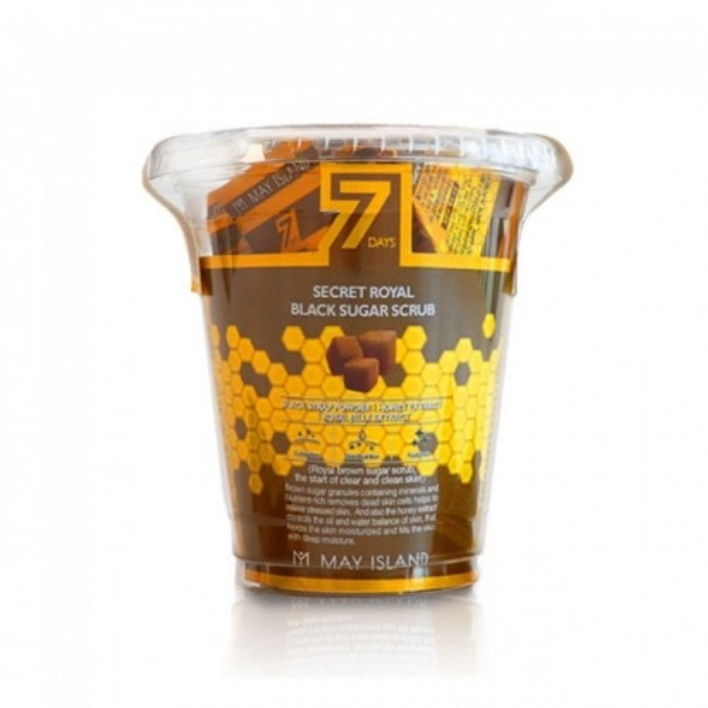 Набір очищувальних скрабів для обличчя з цукром May Island Seven Days Black Sugar Scrub 12 шт*5 г