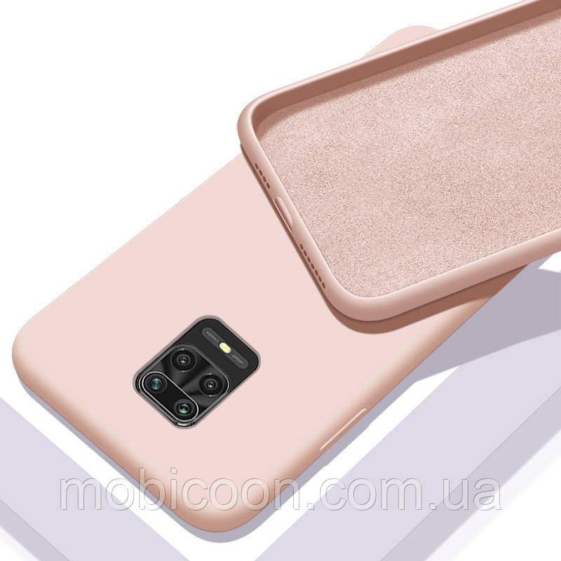 Чохол Silicone case full для Xiaomi Redmi Note 9s Pink, фото 1