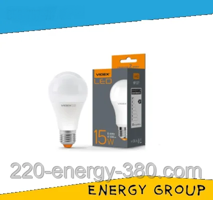 LED-лампа VIDEX A65e 15 W E27 4100 K 220 V 20 шт./яск