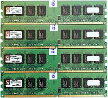 Комплект оперативної пам'яті Kingston DDR2 8Gb (4*2Gb) 667MHz PC2 5300U 2R8 CL5 (KTD-DM8400B/2G) Нова!