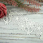 Біле мереживо Квіти 31мм, відріз 70см MER022, фото 3