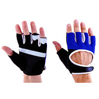 Перчатки атлетические черно-синие Ronex RX-01, размер L