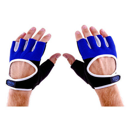 Рукавички атлетичні чорно-сині Ronex RX-01, розмір L, фото 2