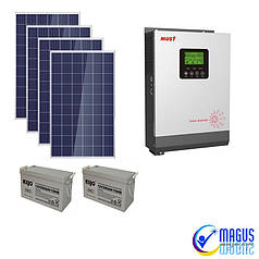 Автономна сонячна станція 3 кВт (1,45 кВт сонячних батарей)