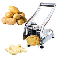Картоплерізка Potato Chipper, картоплерізка сталева з 2 насадками для картоплі фрі, фото 2