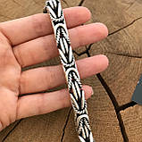Срібний масивний чоловічий браслет Лисячий Хвіст із косичкою., фото 4