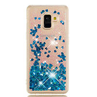 Чохол Glitter для Samsung Galaxy S9 / G960 бампер силіконовий акваріум Синій